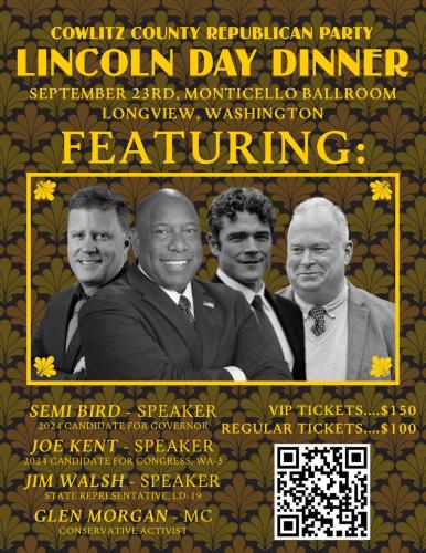 Longview, Washington - Sep 23, 2023 - Lincoln Day Dinner
