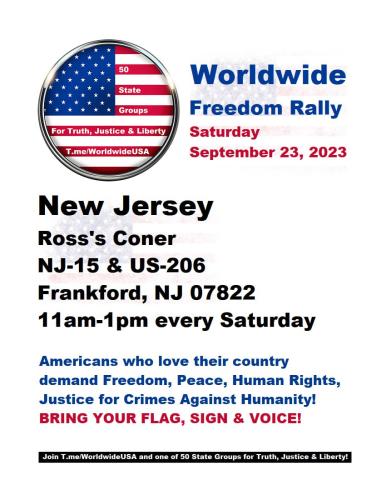 Frankford, New Jersey - Sep 23, 2023 - Worldwide Freedom Rally