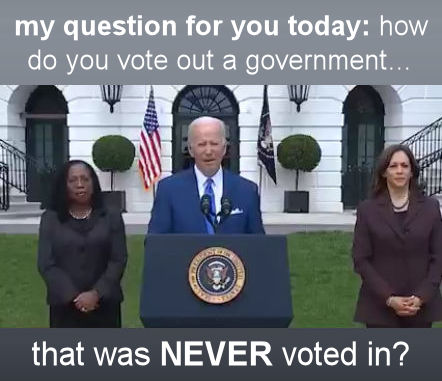 how do you vote out a government that was never voted in