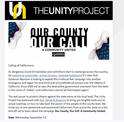 California - Virtual Event - Sep 13, 2023 - The Unity Project - Our County Our Call