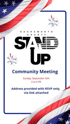 Sacramento, California - Sep 10, 2023 - Stand Up Sacramento Community Meeting