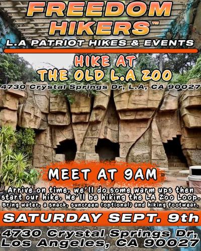 Los Angeles, California - Sep 9, 2023 - LA Freedom Hikers Event