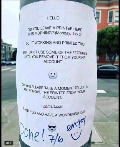 found a printer