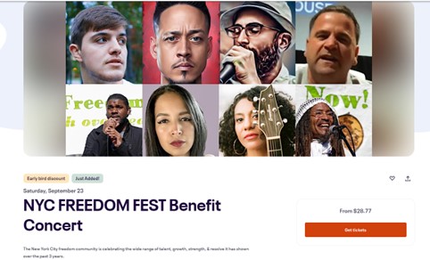 New York, New York - Sep 23, 2023 - NYC Freedom Fest Benefit Concert