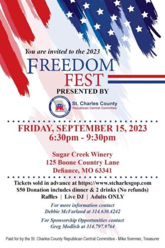 Defiance, Missouri - Sep 15, 2023 - Freedom Fest