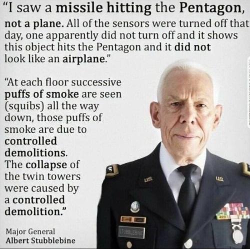 U.S. Army Major General saw a missile hitting the Pentagon
