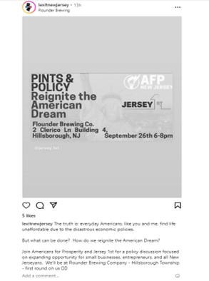 Hillsborough, New Jersey - Sep 26, 2023 - Reignite the American Dream