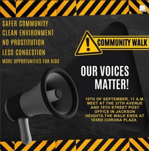 Queens, New York - Sep 11. 2023 - Community Walk