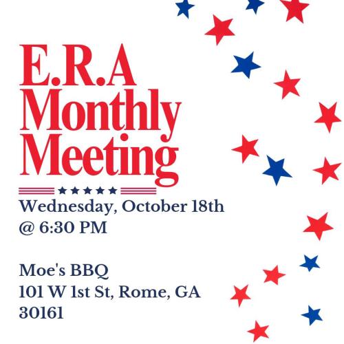 Rome, Georgia - Oct 18, 2023 - ERA Monthly Meeting