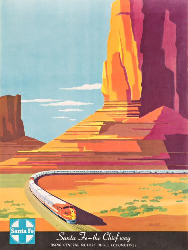 Santa Fe GE Retro poster