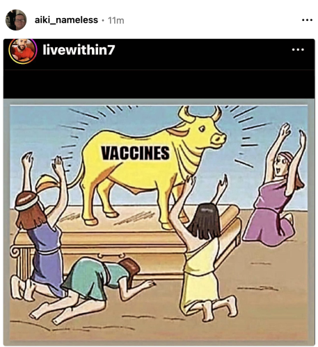 golden calf vaccines cult vaccination democrat religion faucism