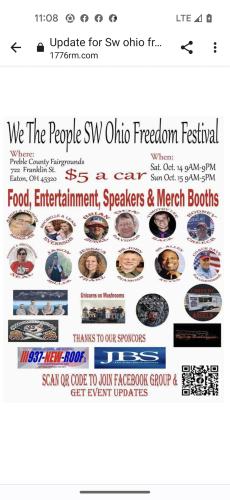 Eaton, Ohio - Oct 14 & 15, 2023 - We The People SW Ohio Freedom Festival