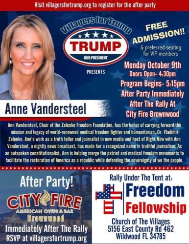 Wildwood, Florida - Oct 9, 2023 - Villagers for Trump - Anne Vandersteel