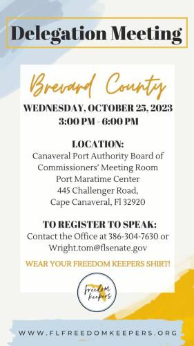 Cape Canaveral, Florida - Oct 23, 2023 - Delegation Meeting