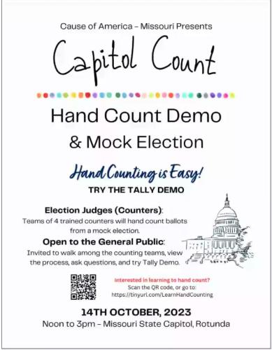 Missouri Capital - Oct 14, 2023 - Capital Count - Hand Count Demo and Mock Election