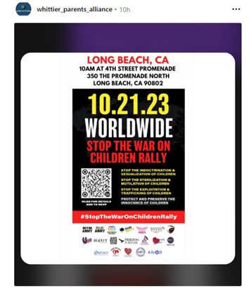 Long Beach, California - Oct 21, 2023 - Stop the War on Children Rally