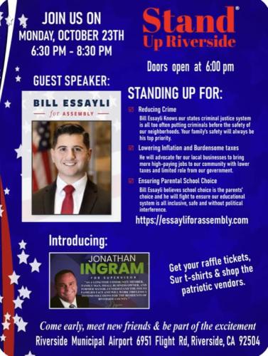 Riverside, California - Oct 23, 2023 - Meeting of Stand Up Riverside