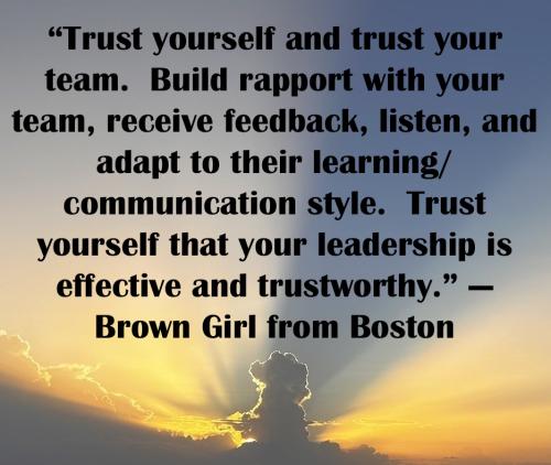 1-Leaders Trust Yourself & Your Team