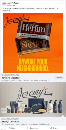 Bait and Switch Facebook ad