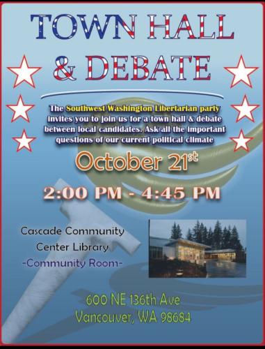 Vancouver, Washington - Oct 21, 2023 - Town Hall and Debate