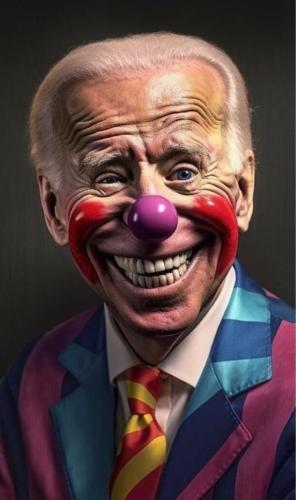 Biden clown face