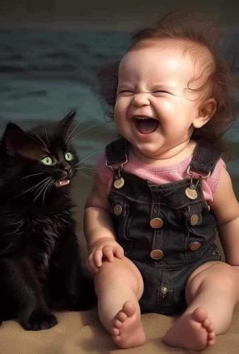 Kid and Black Cat