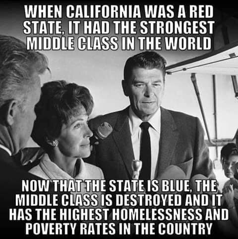 california under reagan redstate strongest middle class world