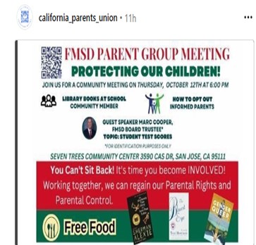 San Jose, California - Oct 12, 2023 - Parent Group Meeting - Protecting Our Children