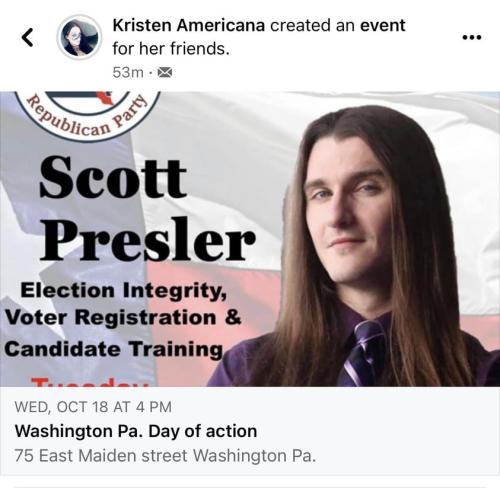 Washington, Pennsylvania - Oct 18, 2023 - Election Integrity and Voter Registration Training