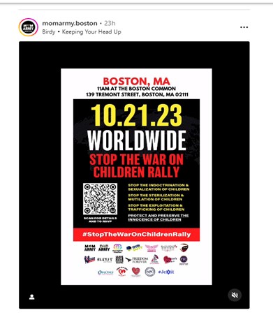 Boston, Massachusettes - Oct 21, 2023 - Stop the War on Children Rally