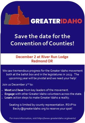 Redmond, Oregon - Dec 2, 2023 - Convention of Counties