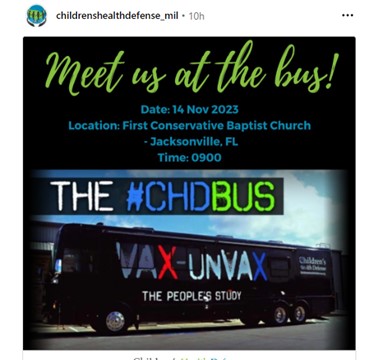 Jacksonville, Florida - Nov 14, 2023 - CHD Bus Tour