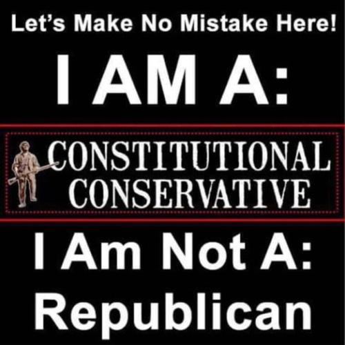constitutional conservative is not a republican