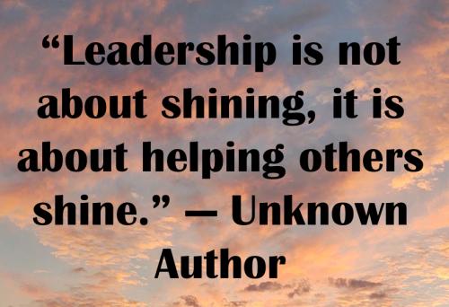 1-Leadership is Not About Shining