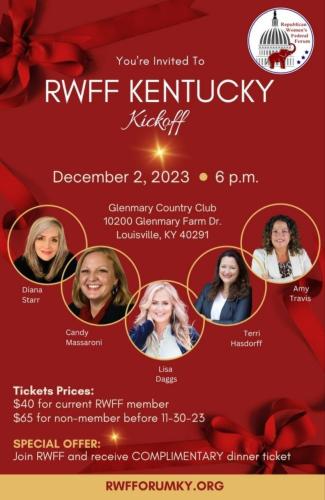 Louisville, Kentucky - Dec 2, 2023 - Republican Women Federation Forum