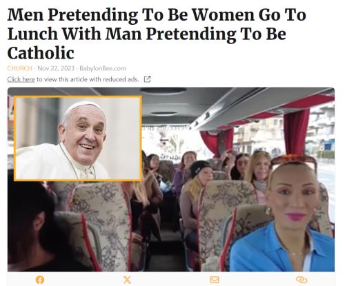 Men pretending to be women