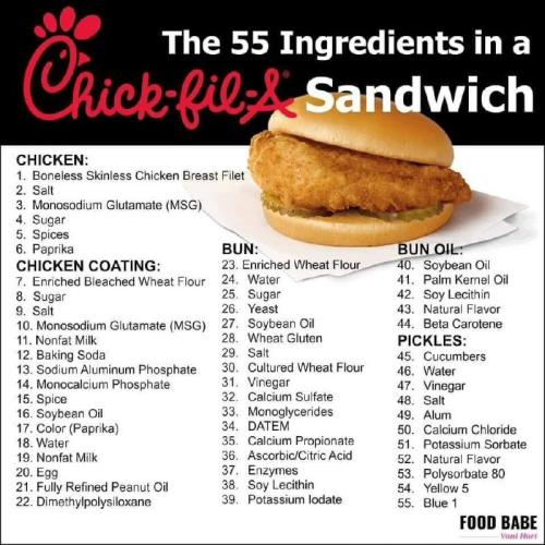Chick Fil-A ingredients