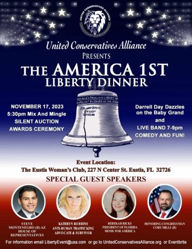 St. Eustis, Florida - Nov 17, 2023 - United Conservatives Alliance - The America 1st Liberty Dinner