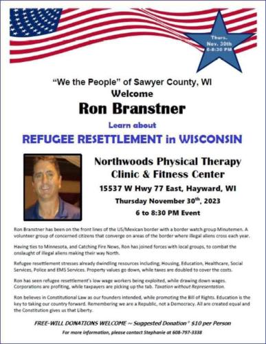 Hayward, Wisconsin - Nov 30, 2023 - Refugee Resettlement in Wisconsin