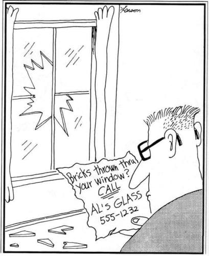 broken glass call
