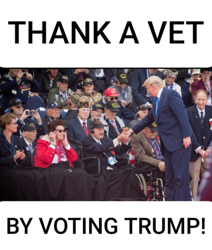 Thank a vet vote trump