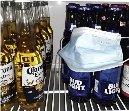 bud-light-facemask-corona-beers-refrigerator