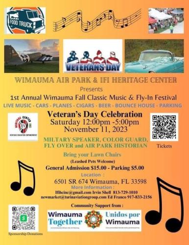 Wimauma, Florida - Nov 11, 2023 - Veteran's Day Celebration