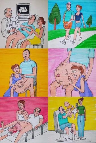 men giving birth