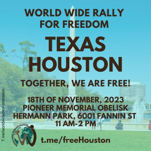 Houston, Texas - Nov 18, 2023 - Rally for Freedom