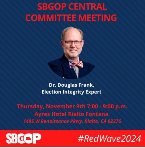 Rialto, California - Nov 9, 2023 - Dr, Douglas Frank - Election Integrity Expert