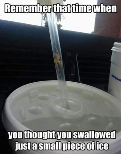 swallowed ice