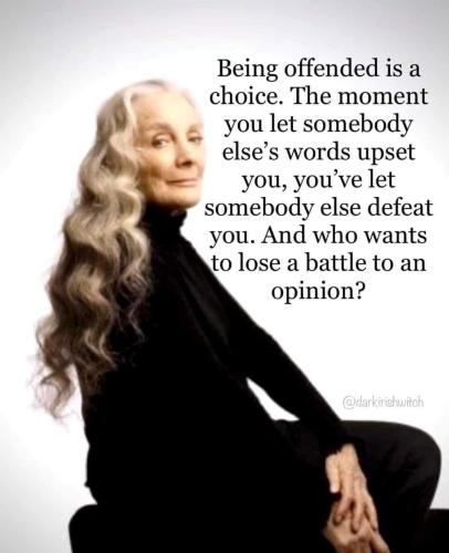 being offened is a choice