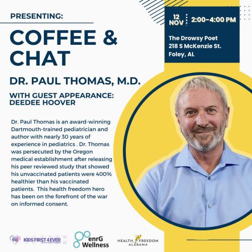 Foley, Alabama - Nov 12, 2023 - Coffee and Chat with Dr. Paul Thomas - Child Advocate