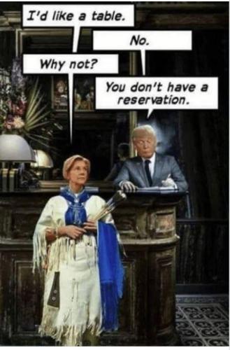 trump to warren no reservation